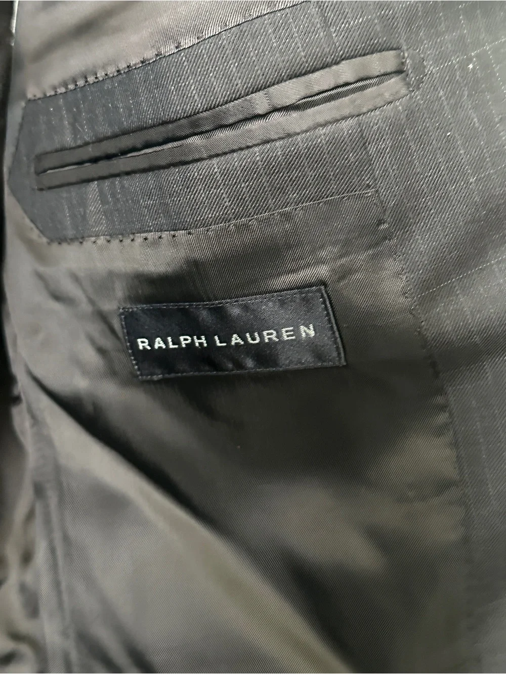 Ralph Lauren Black Label Men's Black Two-Button Blazer - Classic Tailored Jacket